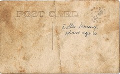 Della Dorrough about age 16 (back of postcard)